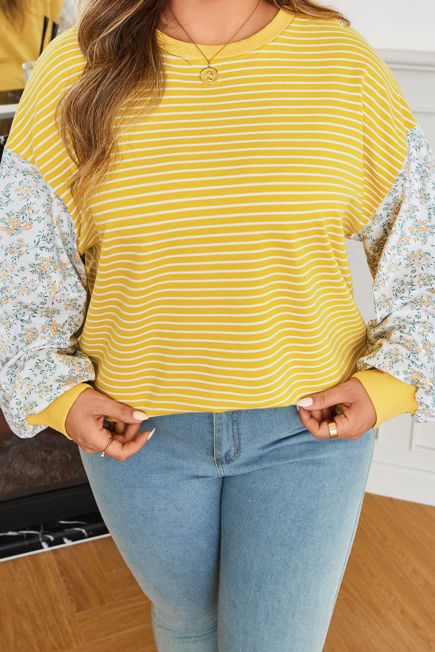 The Ellie Stripe Floral Top