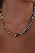 THE BRIELLE TWO TONED CHAIN NECKLACE