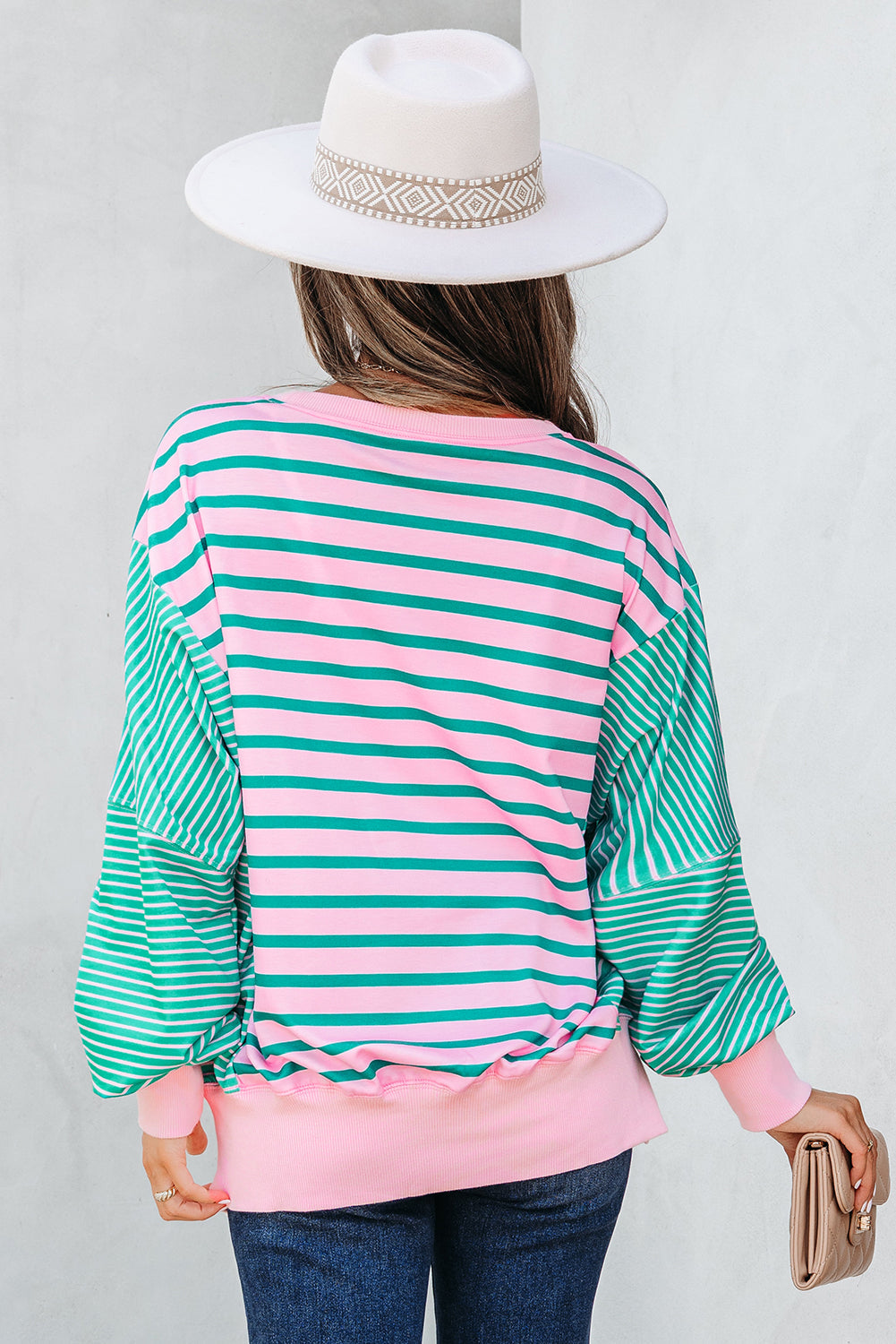 The London Mae Stripe Colorblock Sweatshirt
