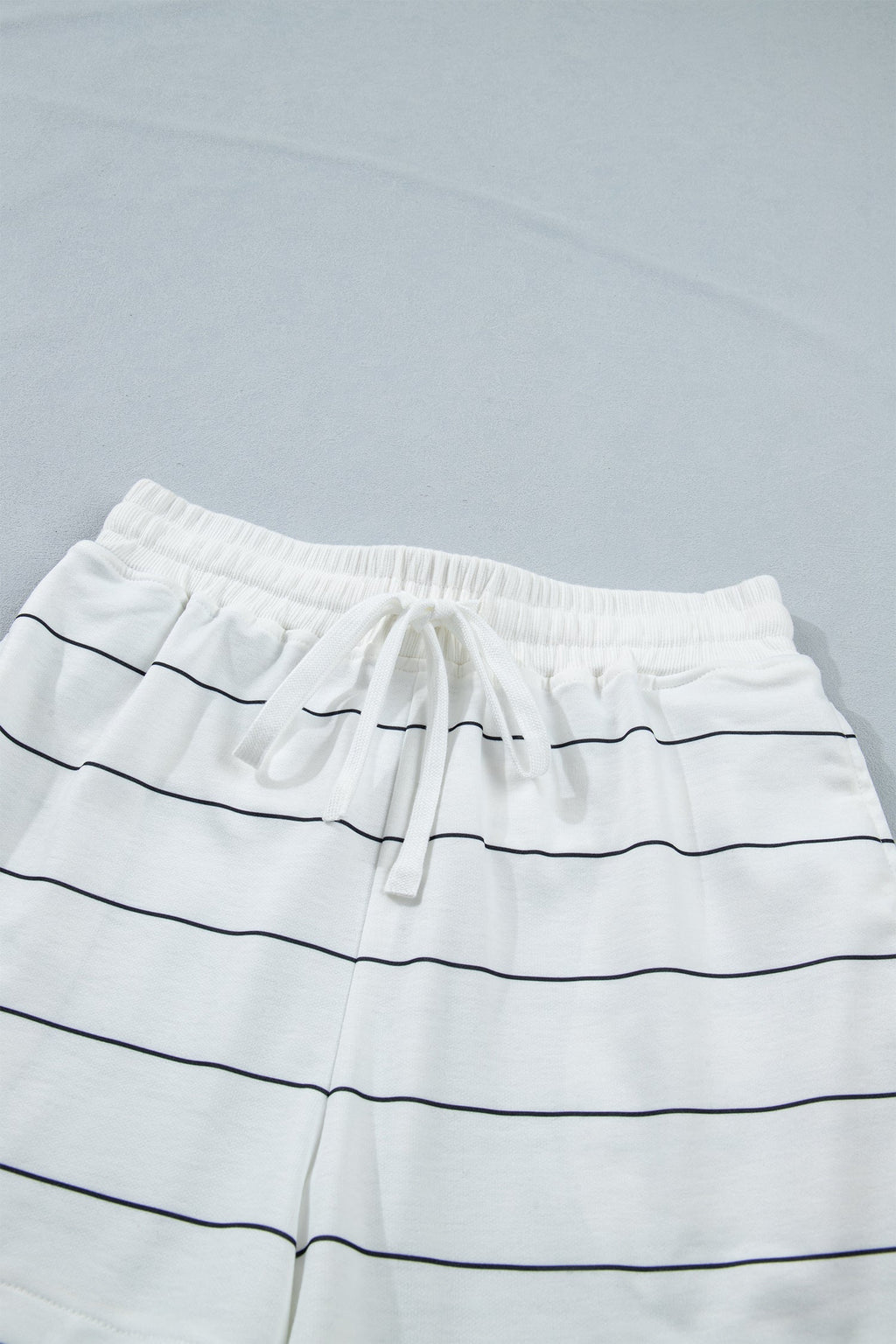 The Stella Stripe Short Sleeve Tee & Drawstring Shorts Set