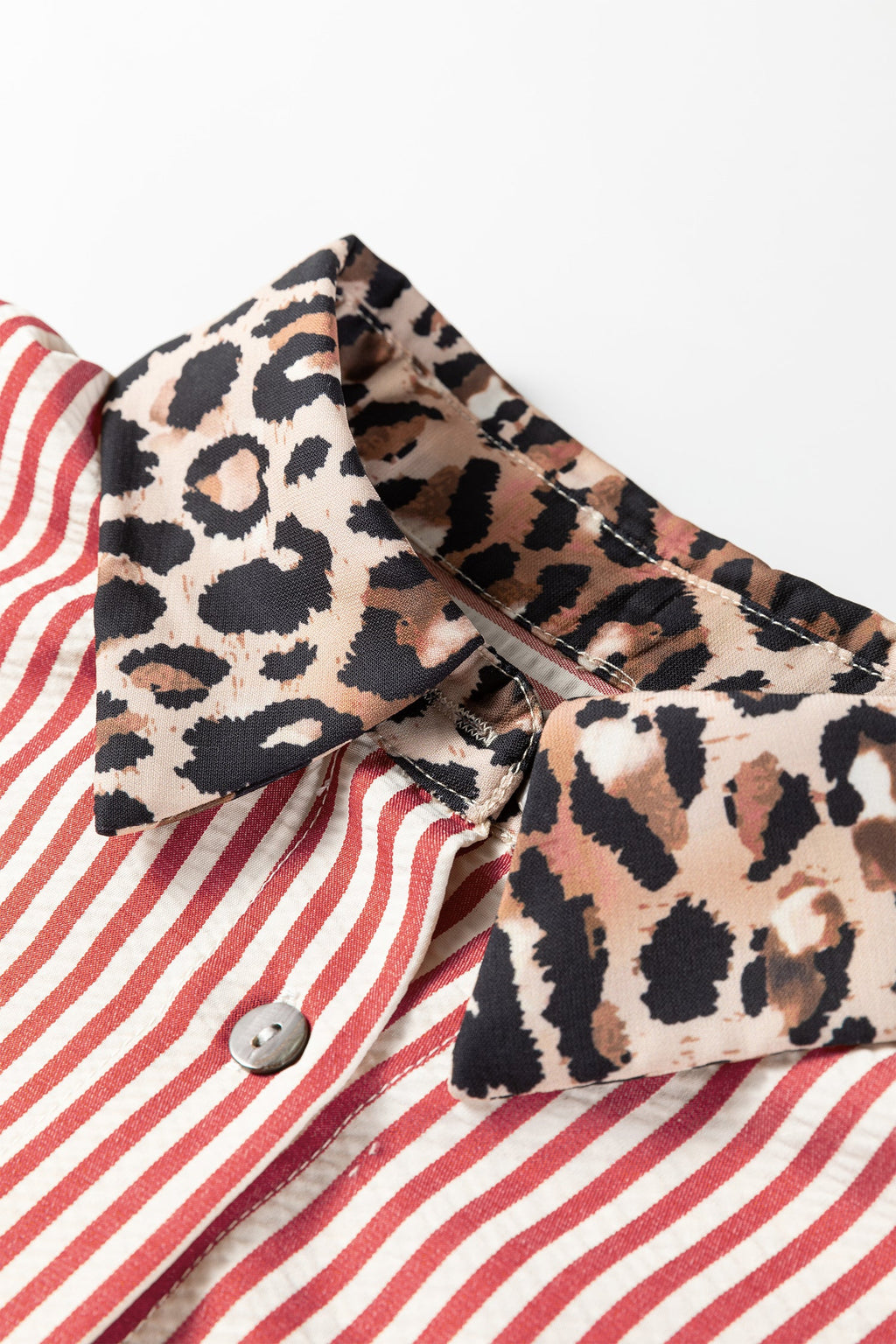 The Blair Leopard Stripe Button Up