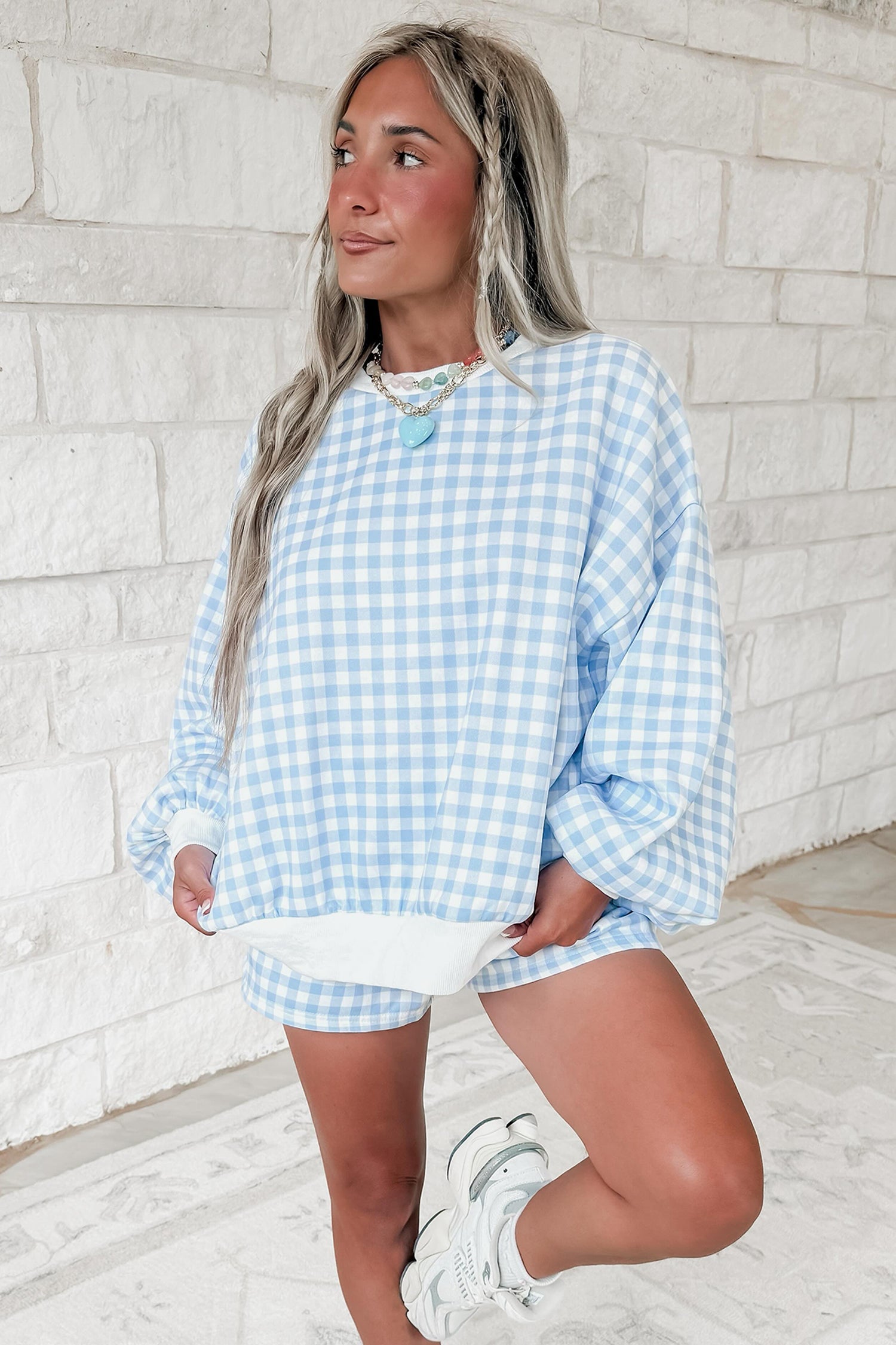 The Emery Gingham Lounge Set