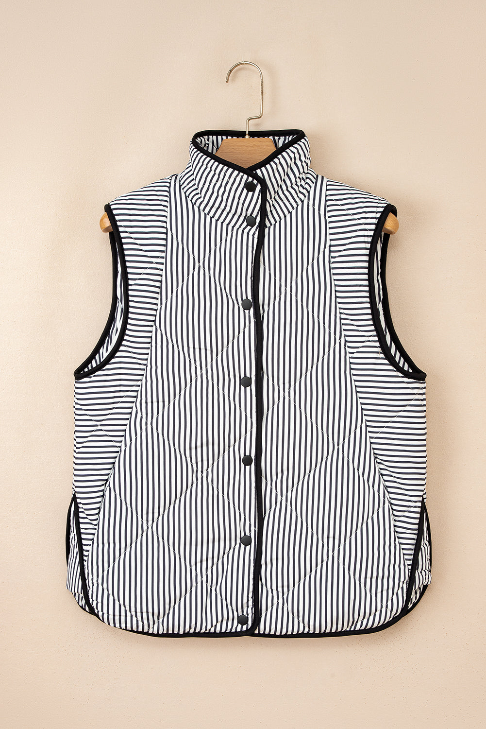 The Lennon Stripe Collared Vest