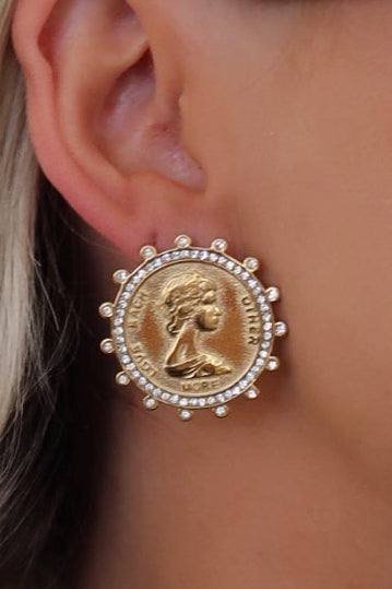 THE LOVE EACH OTHER MORE COIN EARRINGS ￼