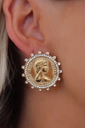 THE LOVE EACH OTHER MORE COIN EARRINGS ￼