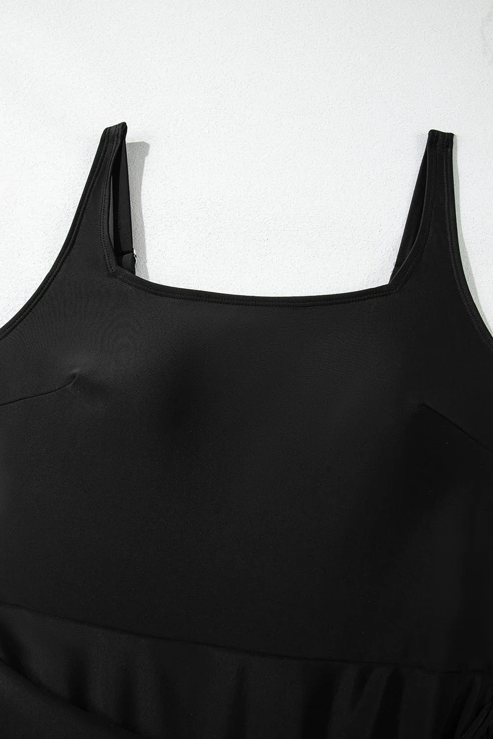 The Waverly Wrap Tie Waist Square Neck Swim Dress