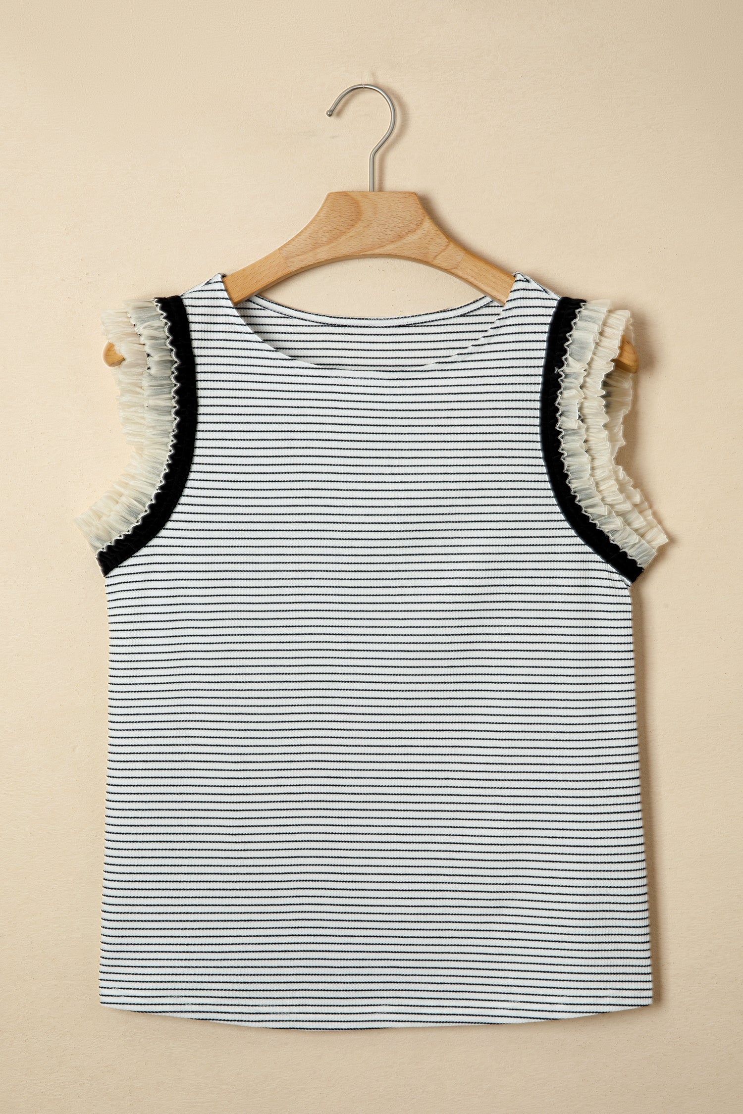 The Leighton Stripe Ruffle Tank Top