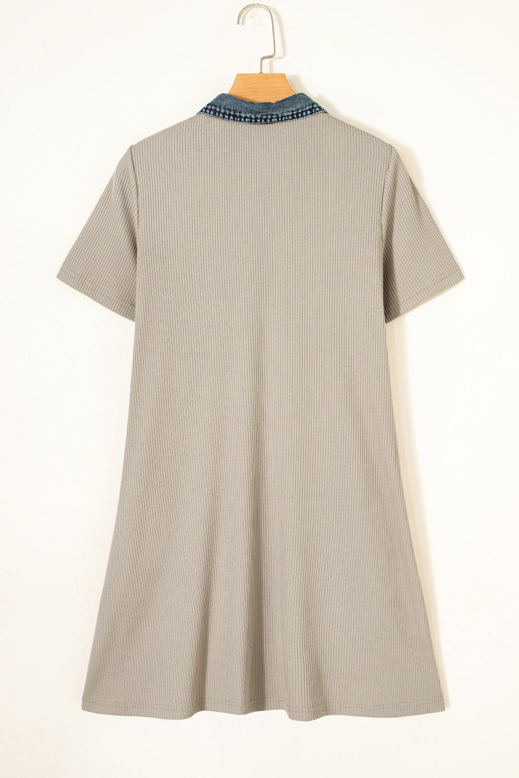The Tatum Denim Knit Collar Dress