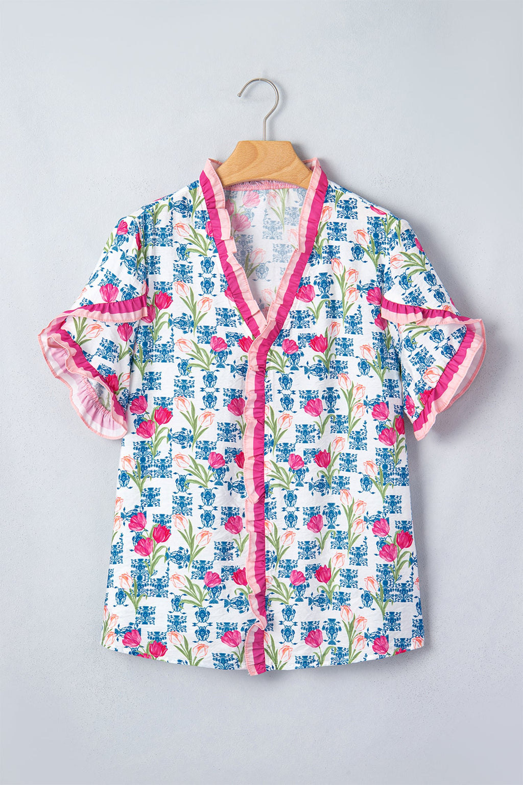 The Harleigh Floral Ruffle Shirt