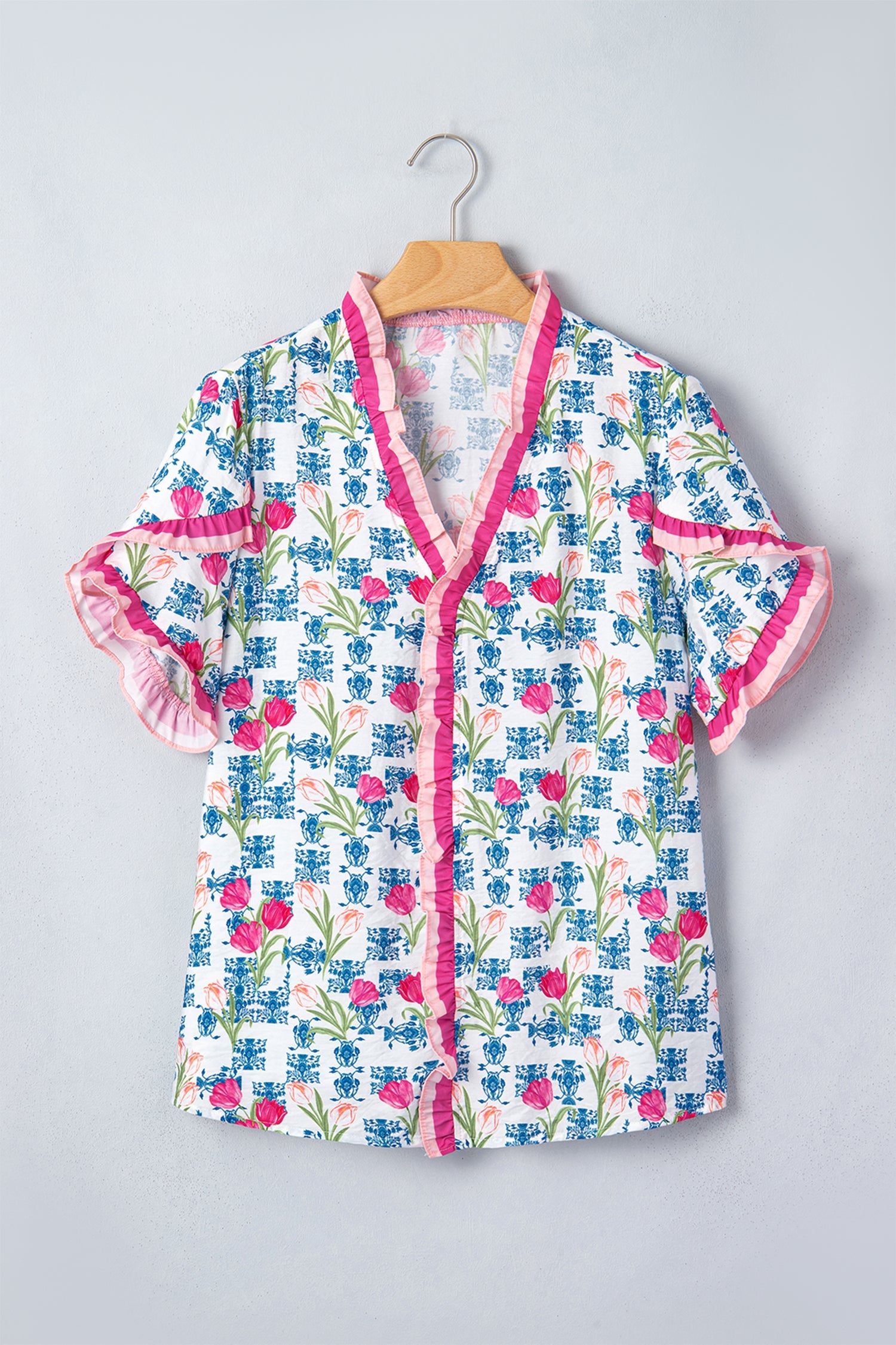 The Harleigh Floral Ruffle Shirt