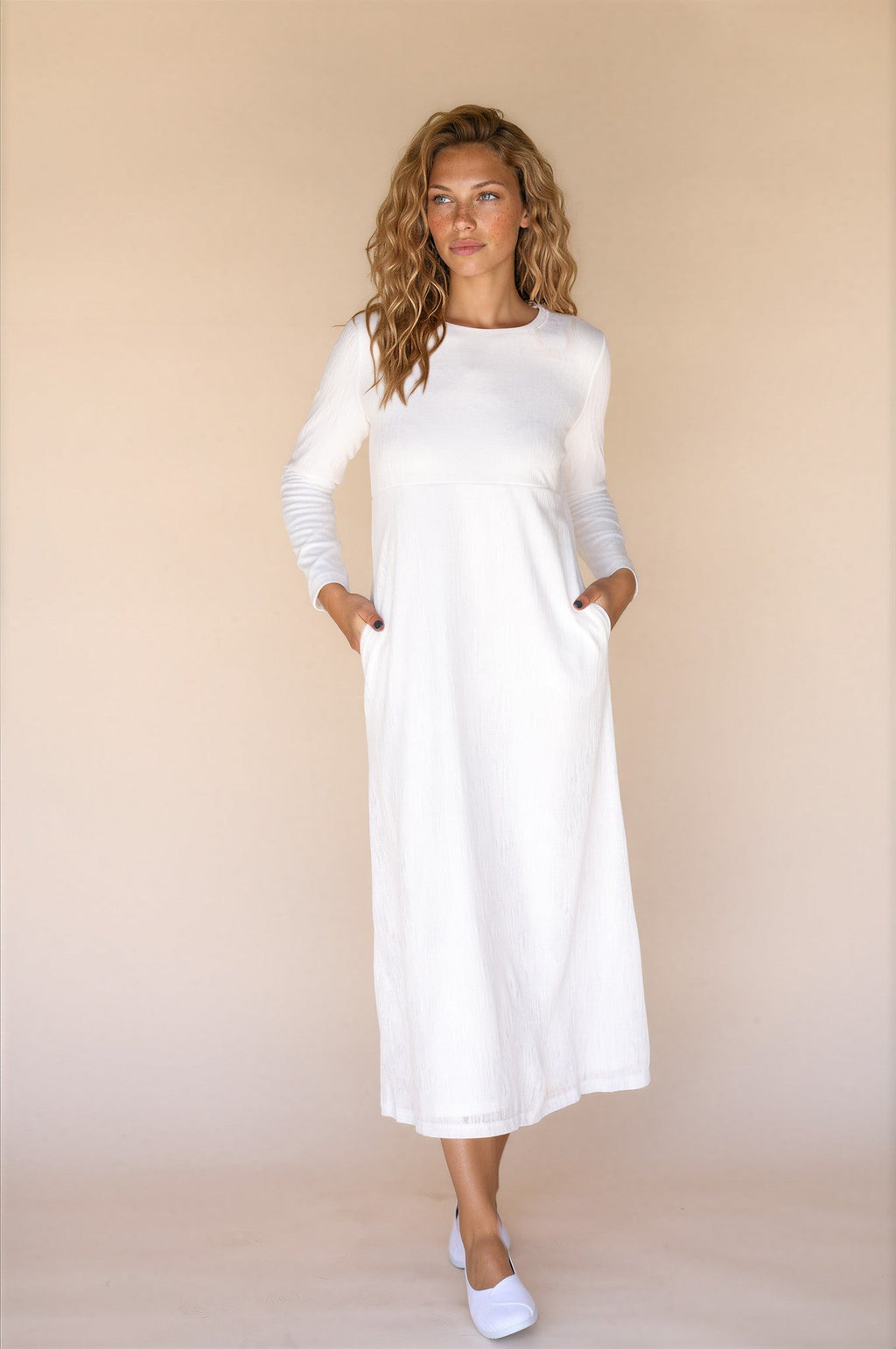 The Claire LDS Temple Dress - Petite
