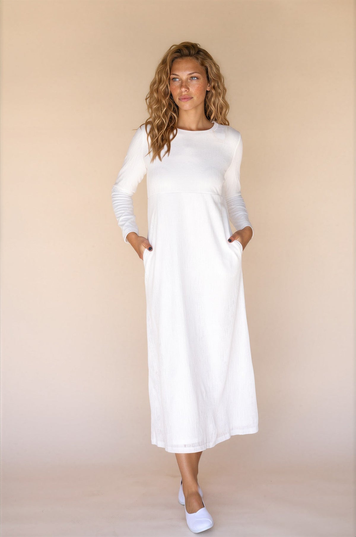 The Claire LDS Temple Dress - Petite