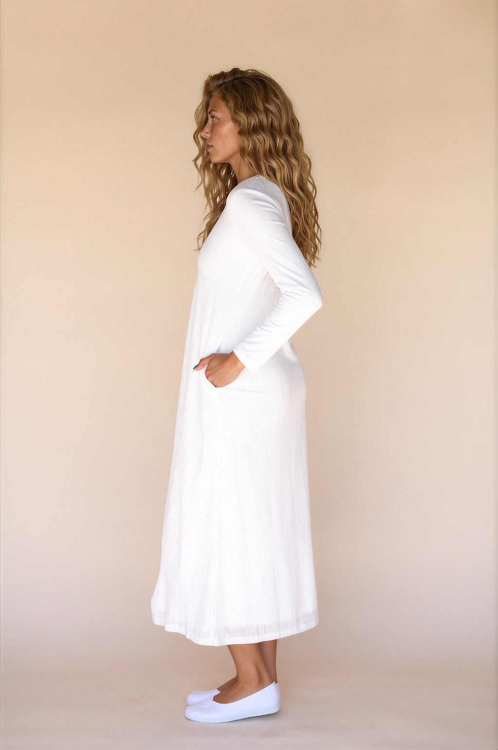 The Claire LDS Temple Dress - Petite