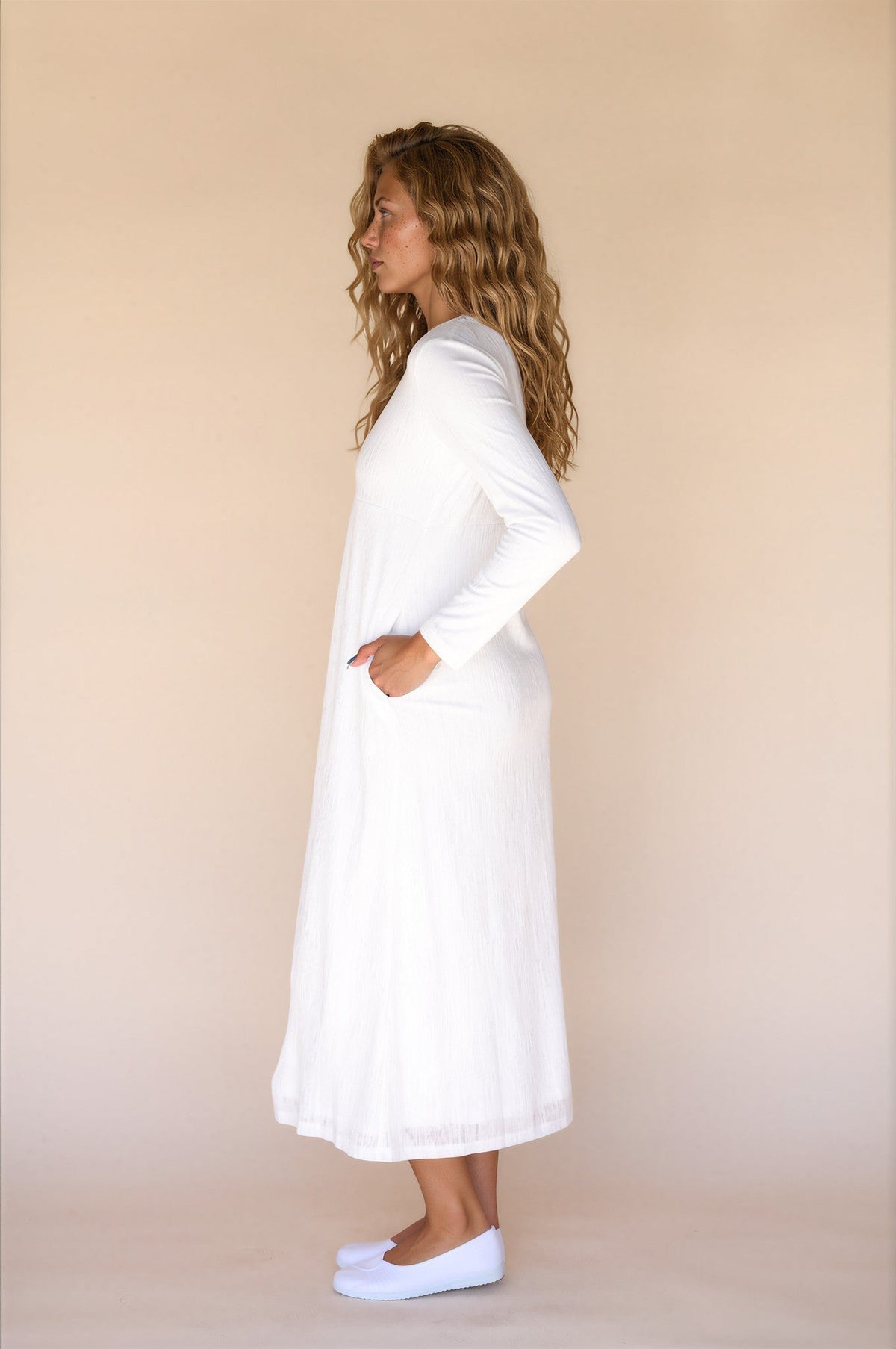 The Claire LDS Temple Dress - Petite