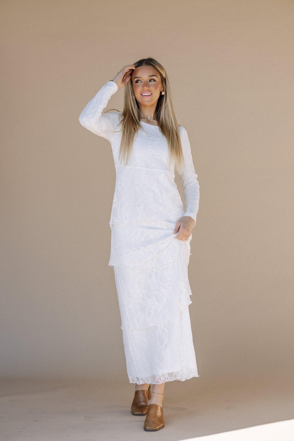The Brielle LDS Temple Dress