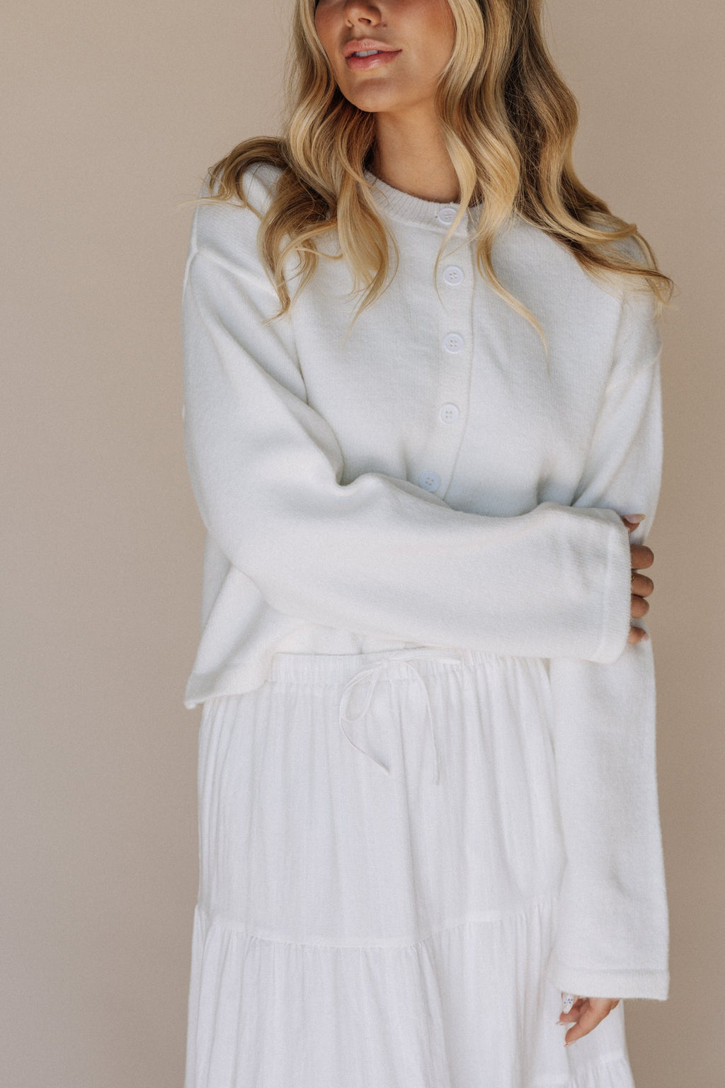 The Lexi LDS Temple Skirt in White
