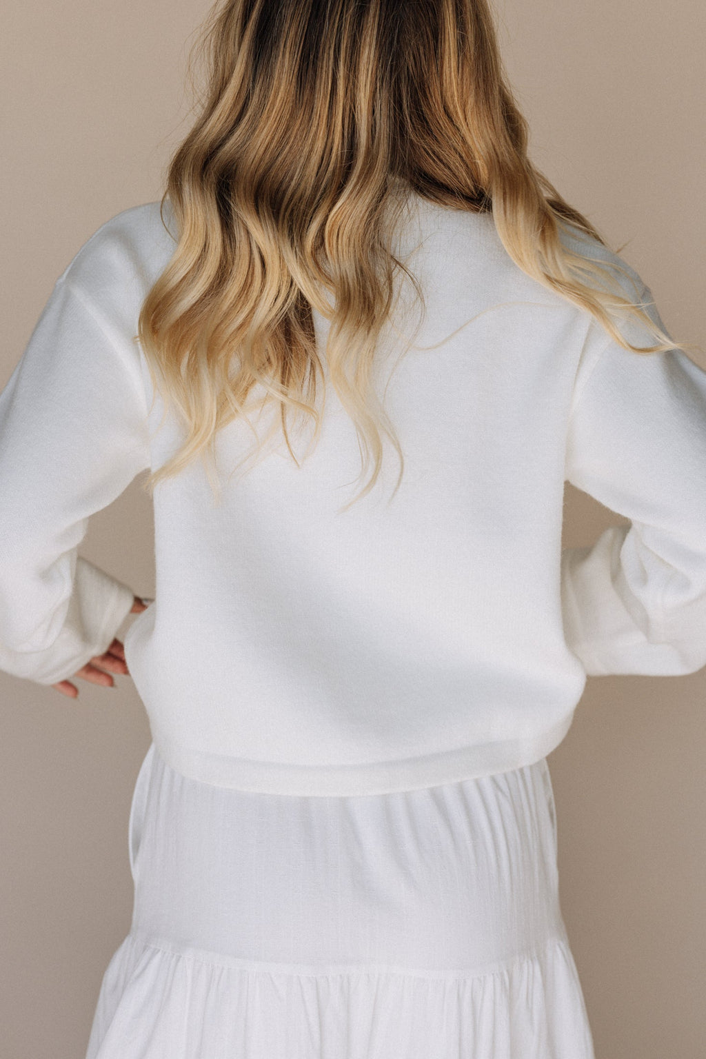 The Marilee Temple Sweater in Ivory