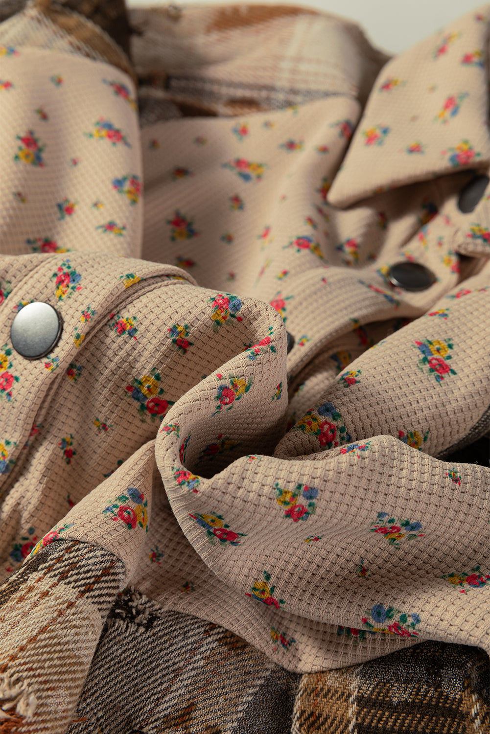 The Cozy Clara Patchwork Shacket Top