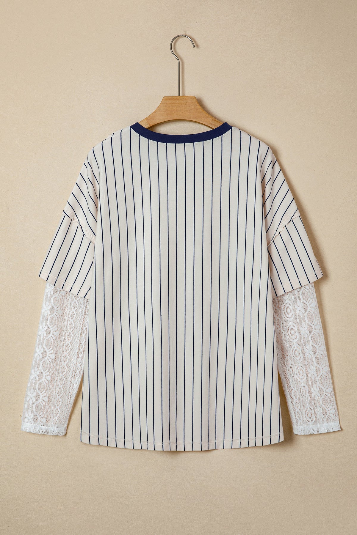 The Addison 88 LOS ANGELES Stripe Lace Top