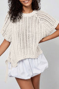 The Brynlee Crochet Bow Tie Sweater