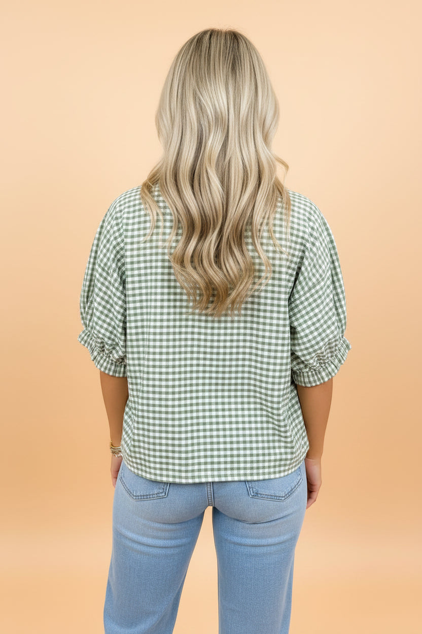 The Ruby Kate Gingham Blouse