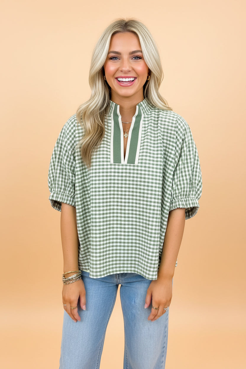 The Ruby Kate Gingham Blouse