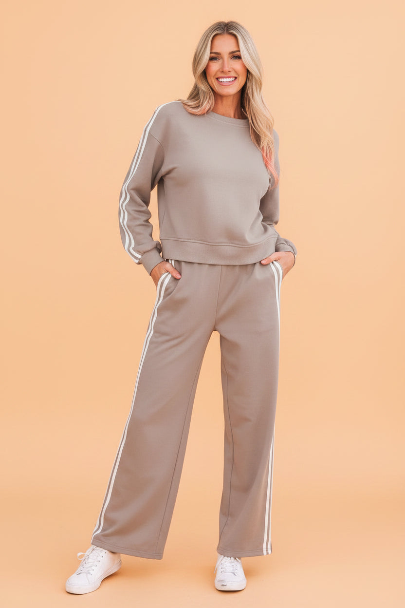 The Maggie Stripe Sweat Set