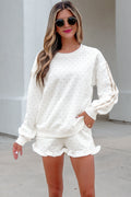 The Lily Polka Dot Side Stripe Lounge Set