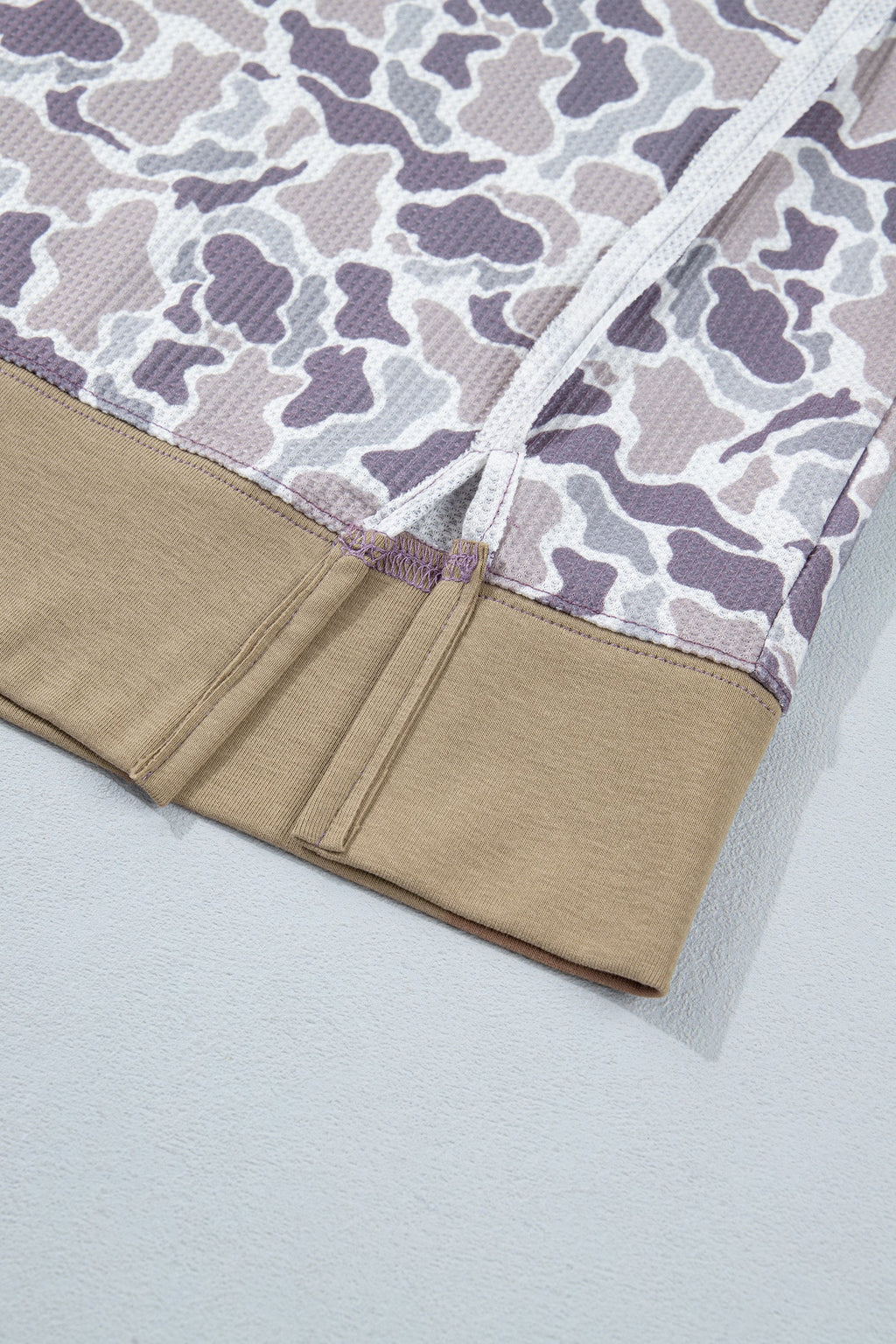The Maren Camo Waffle Knit Top