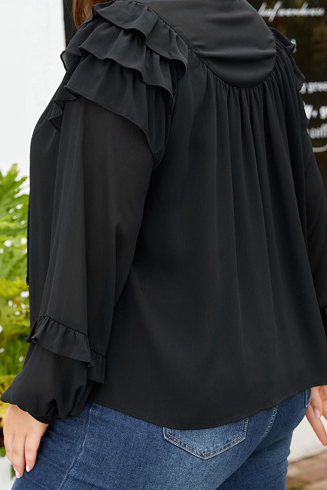 The Mila Ruffle Chiffon Shirt
