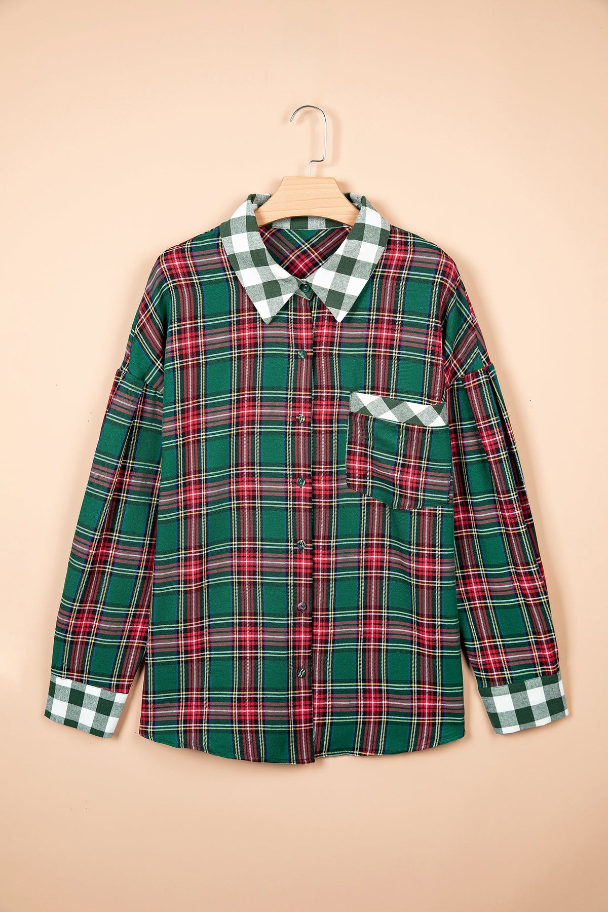The Mistletoe Plaid Button Up