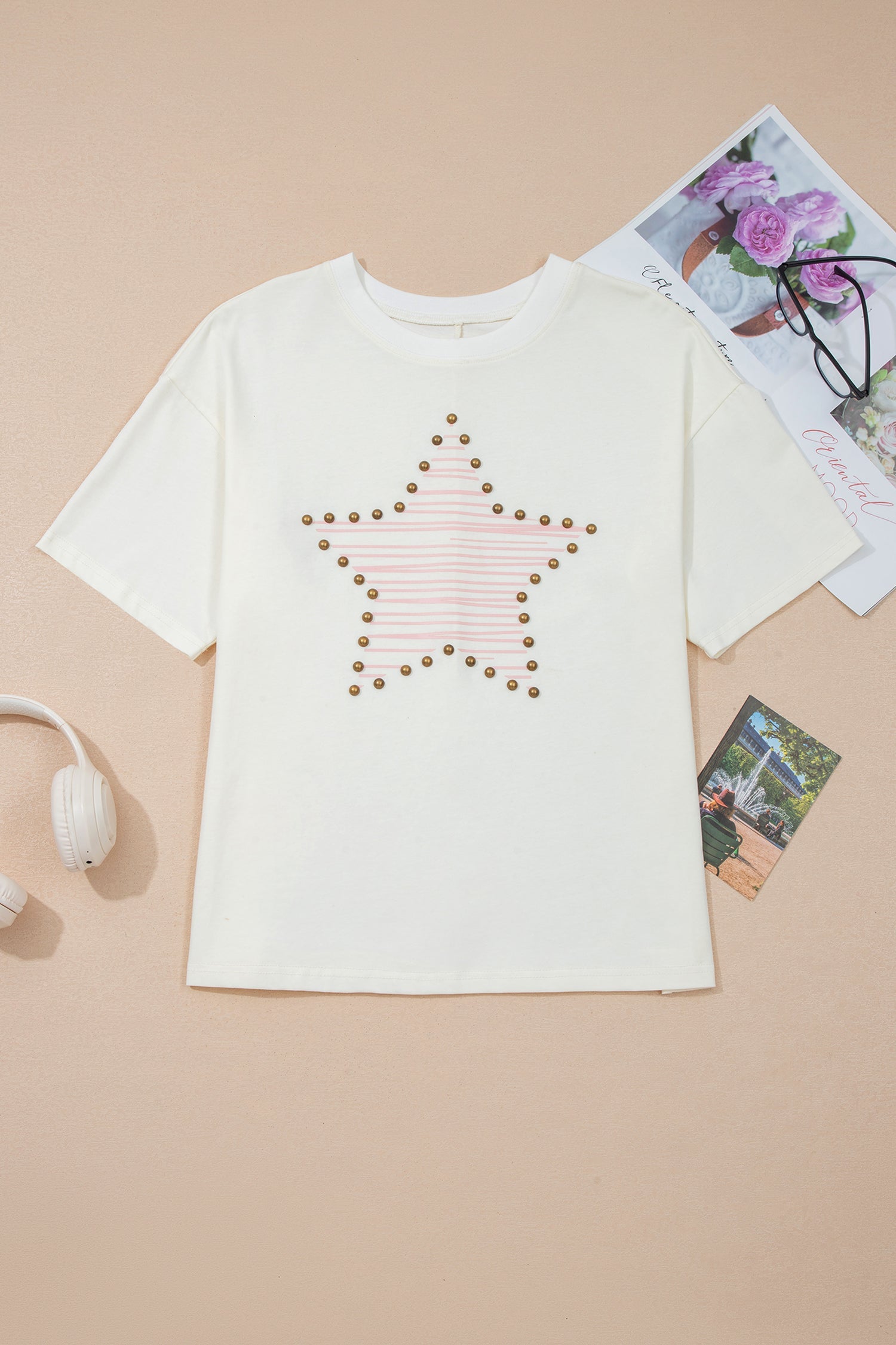 The Willow Western Star Studded Top