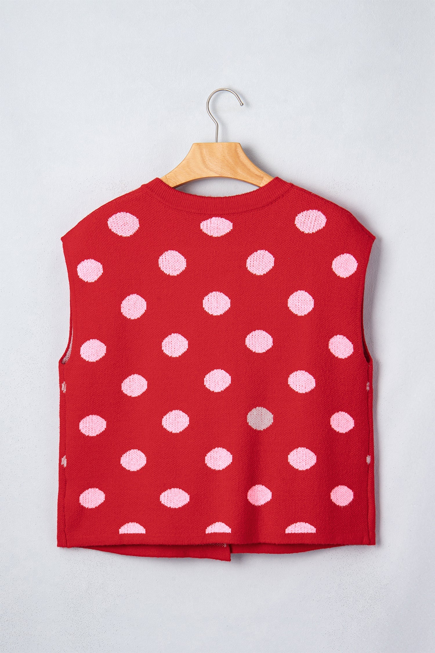 The Scarlett Polka Dot Knit Vest
