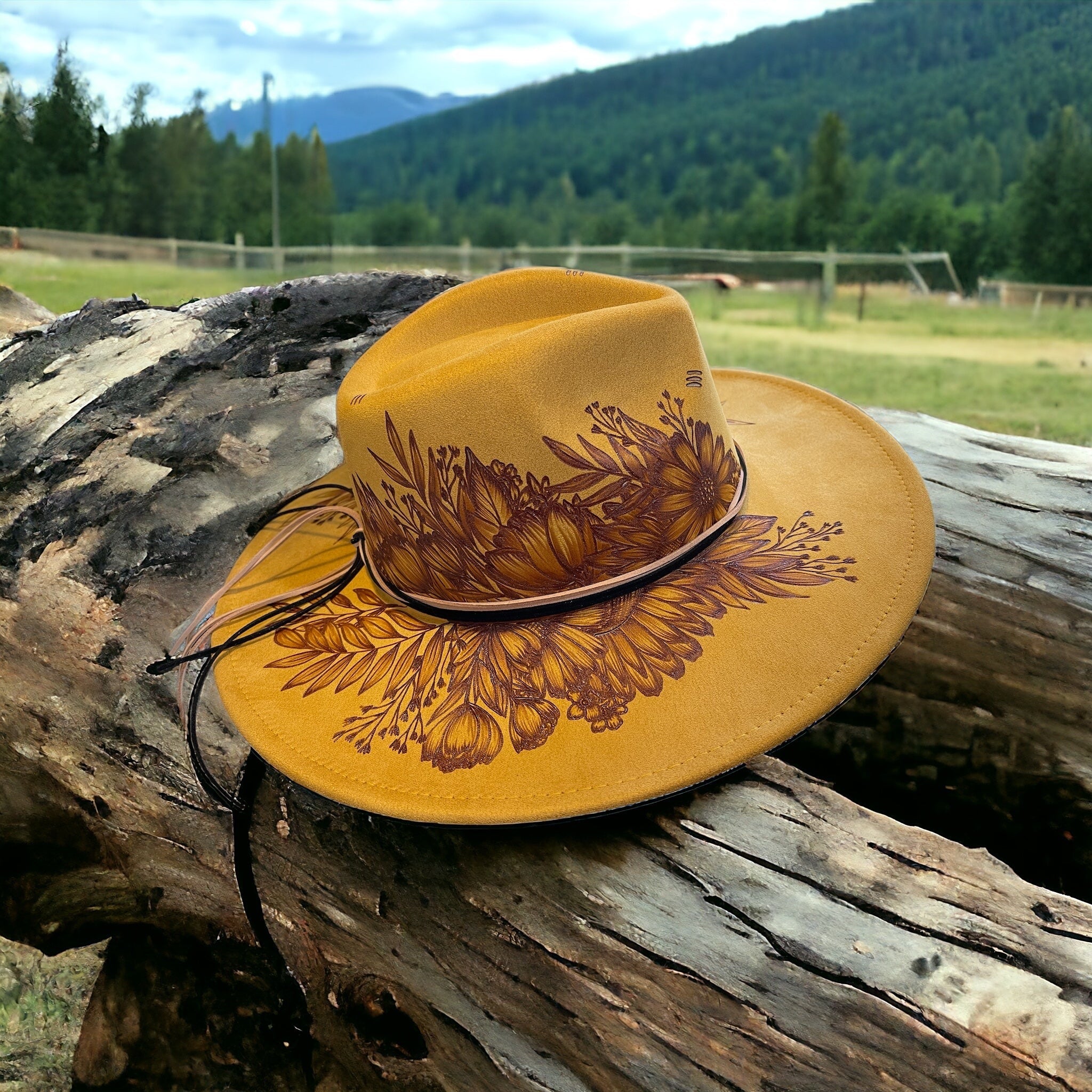 The Marigold Burned Wide Brim Hat