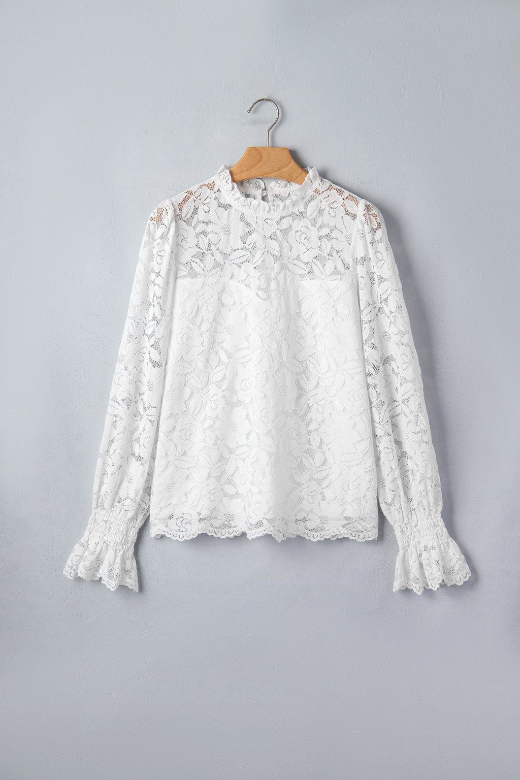 The Ruth Lace Ruffle Blouse