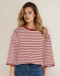 The Amira Lace Trim Bell Sleeve Top