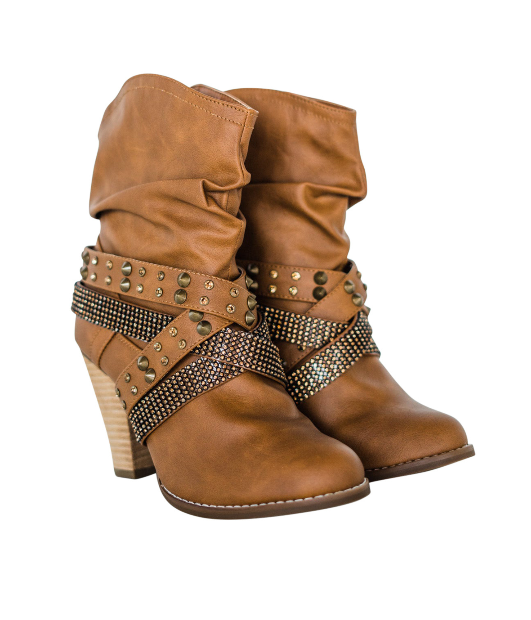 The Georgia Short Change Booties in Tan