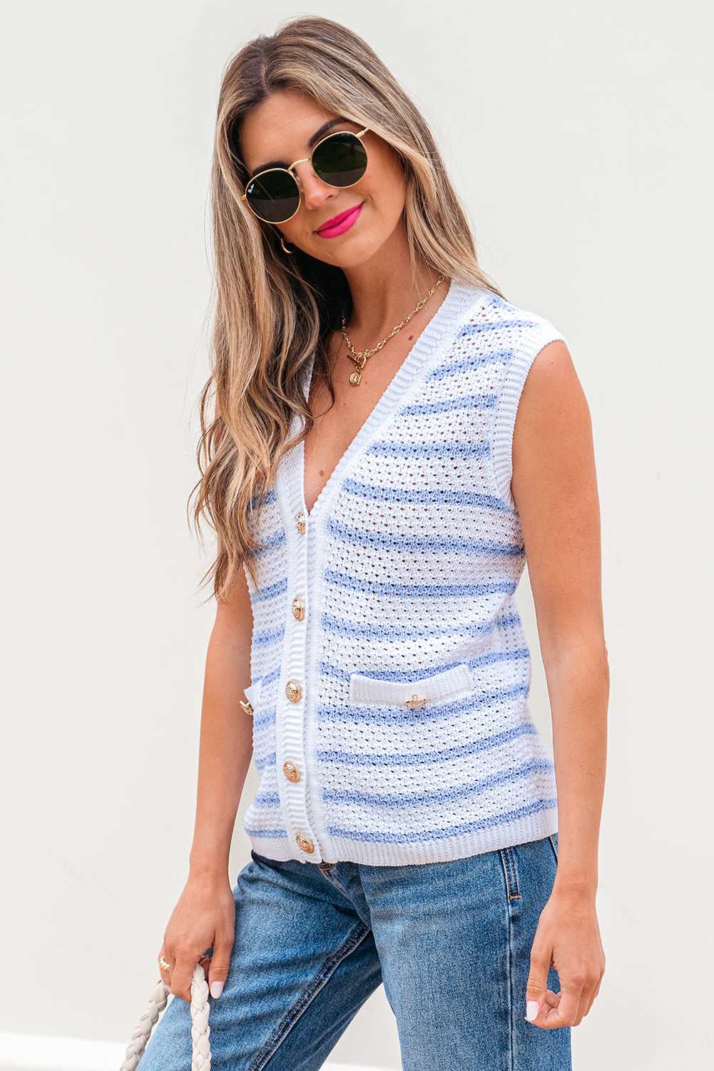 The Eliza Stripe Sweater Knit Top