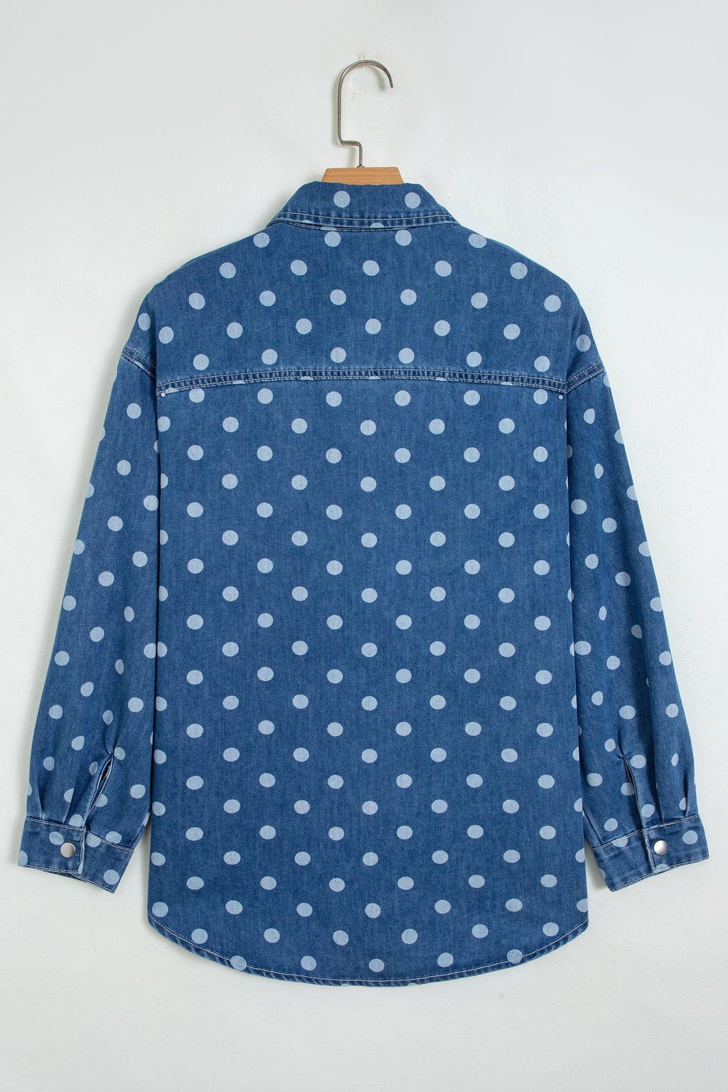 The Braelynn Polka Dot Denim Jacket