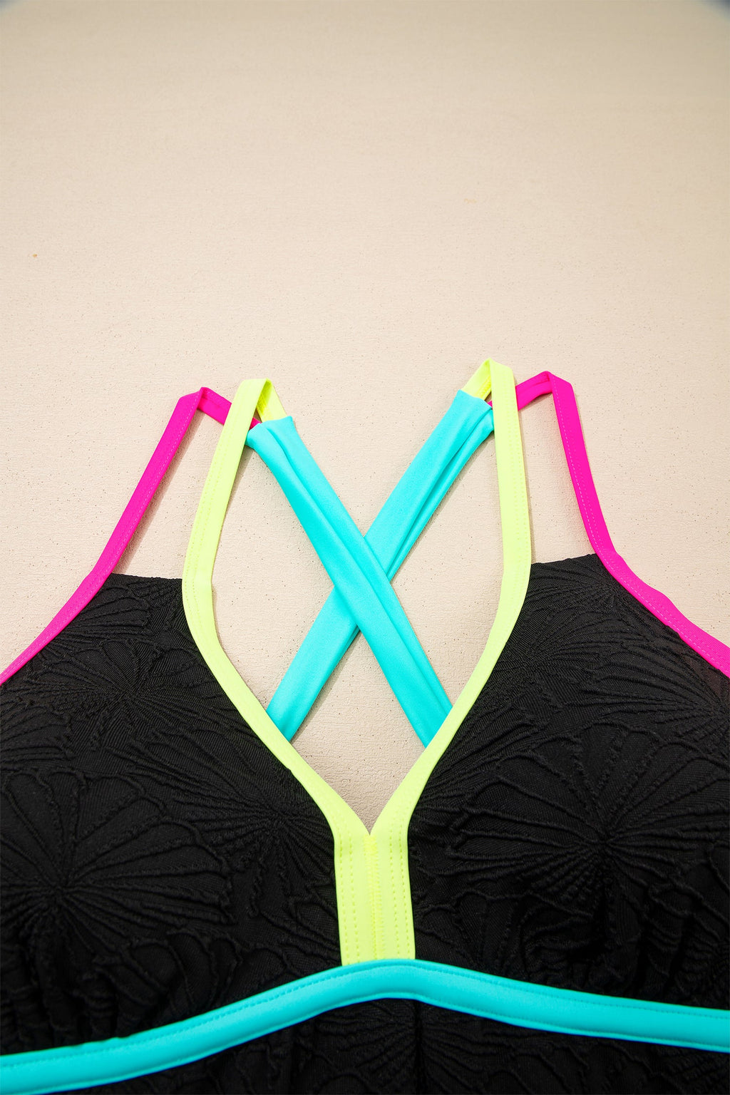 The Neon Coast Tankini Set