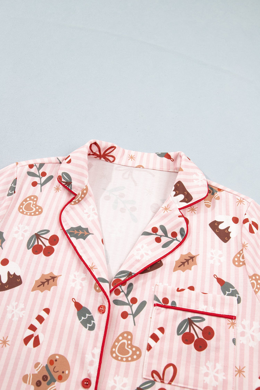 The Christmas Sweets Striped Pajama Set