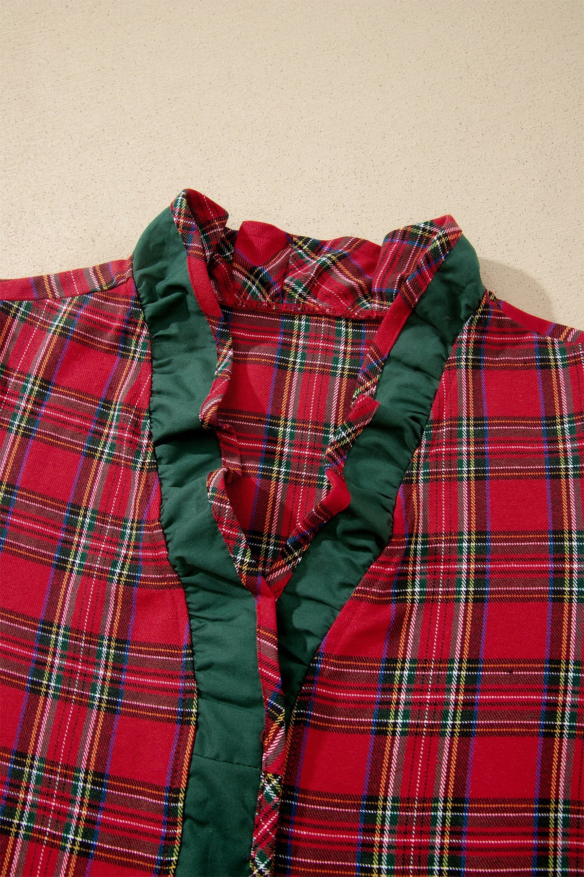 The Tis The Season Plaid Top