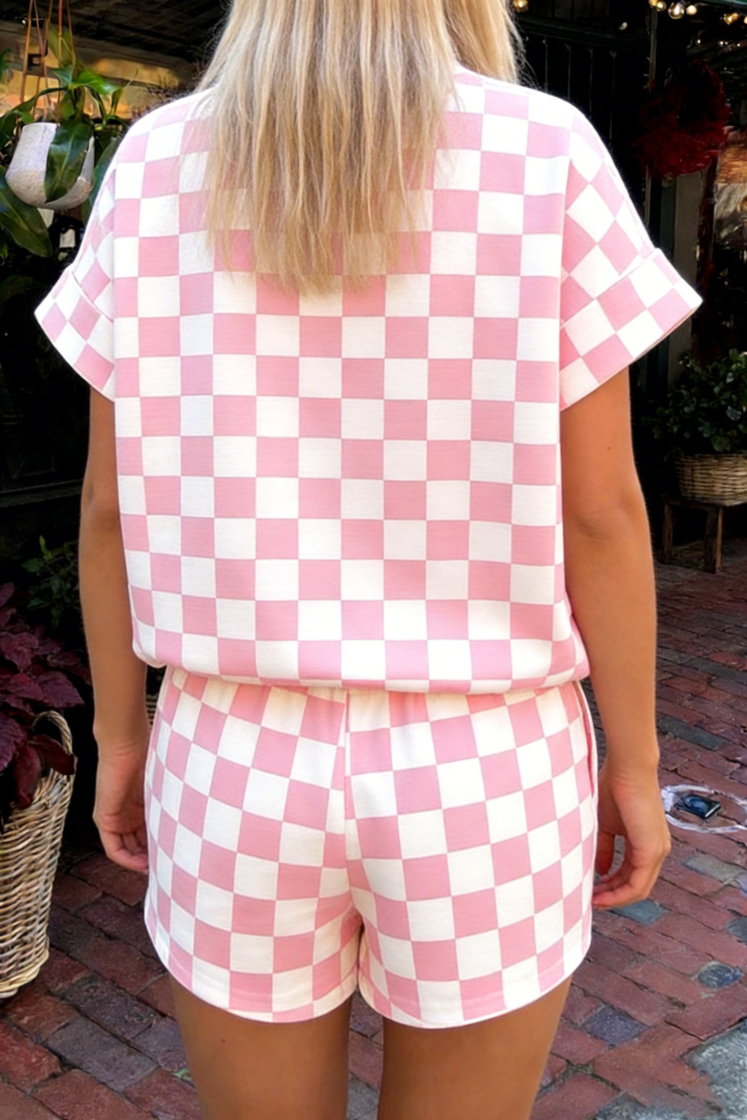 The Hattie Checker Short Set