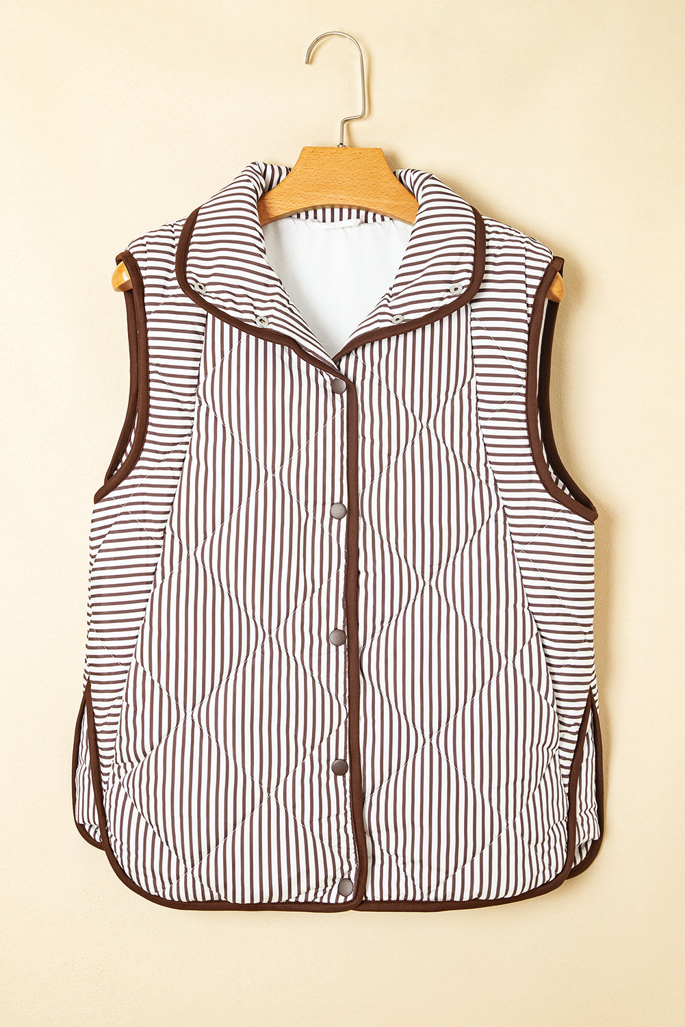 The Lennon Stripe Collared Vest