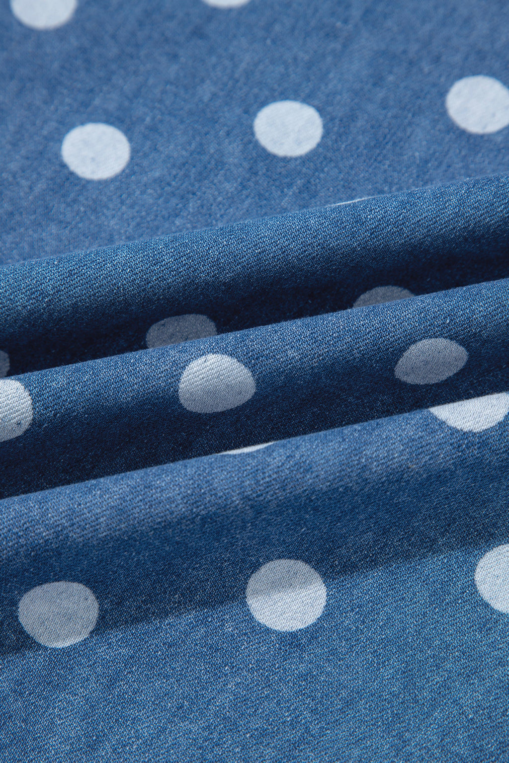 The Braelynn Polka Dot Denim Jacket