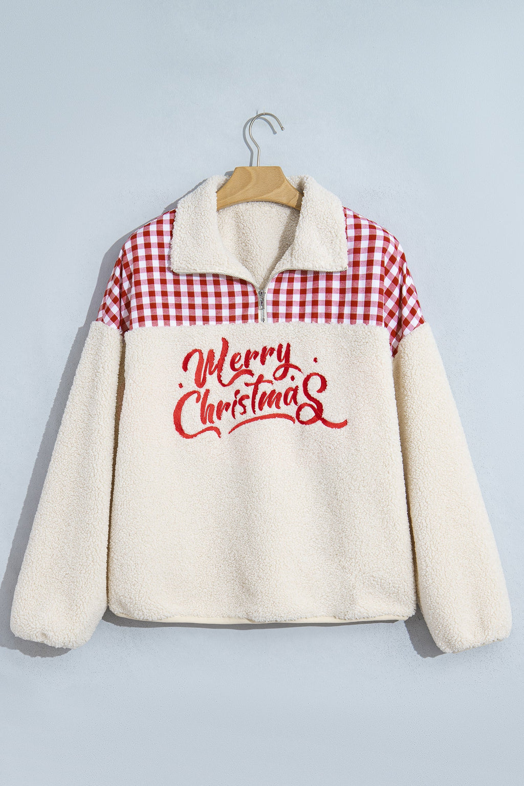 The Merry Christmas Gingham Sweatshirt