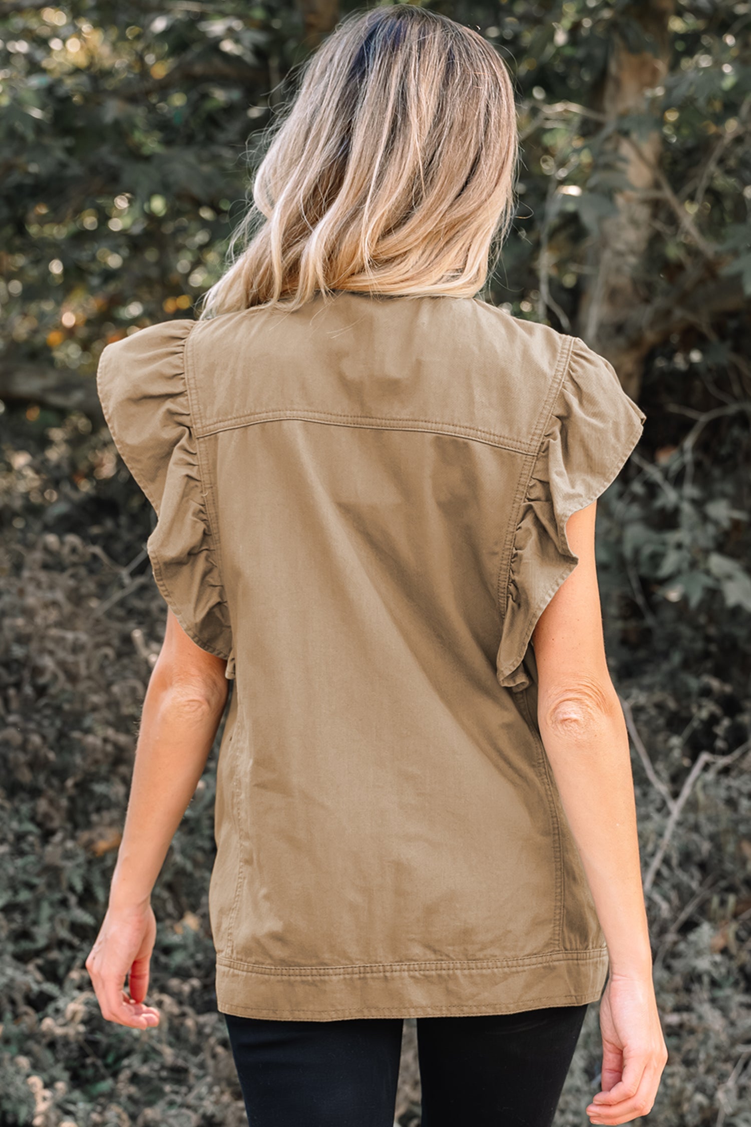 The Oakley Ruffle Sleeve Vest