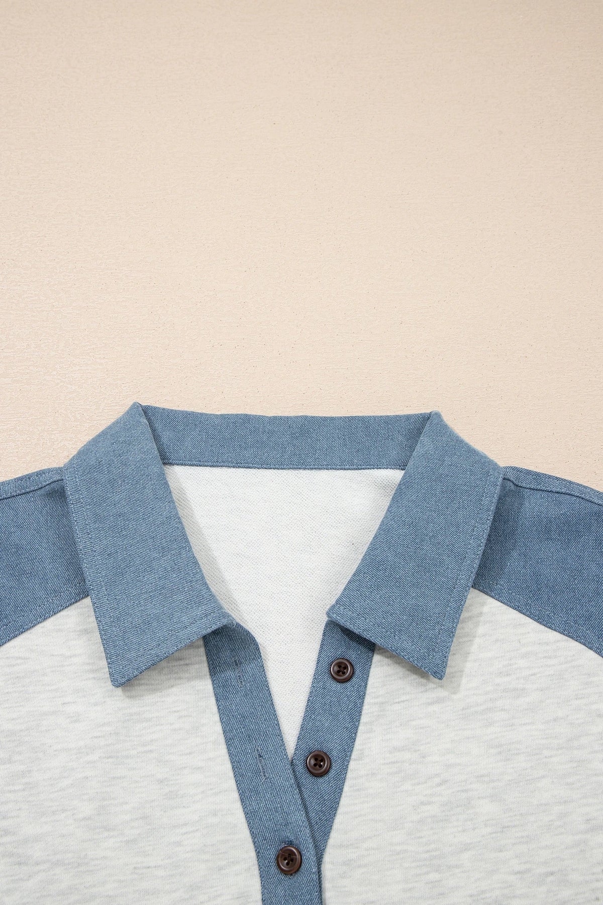 The Maren Denim Detail Polo Tee