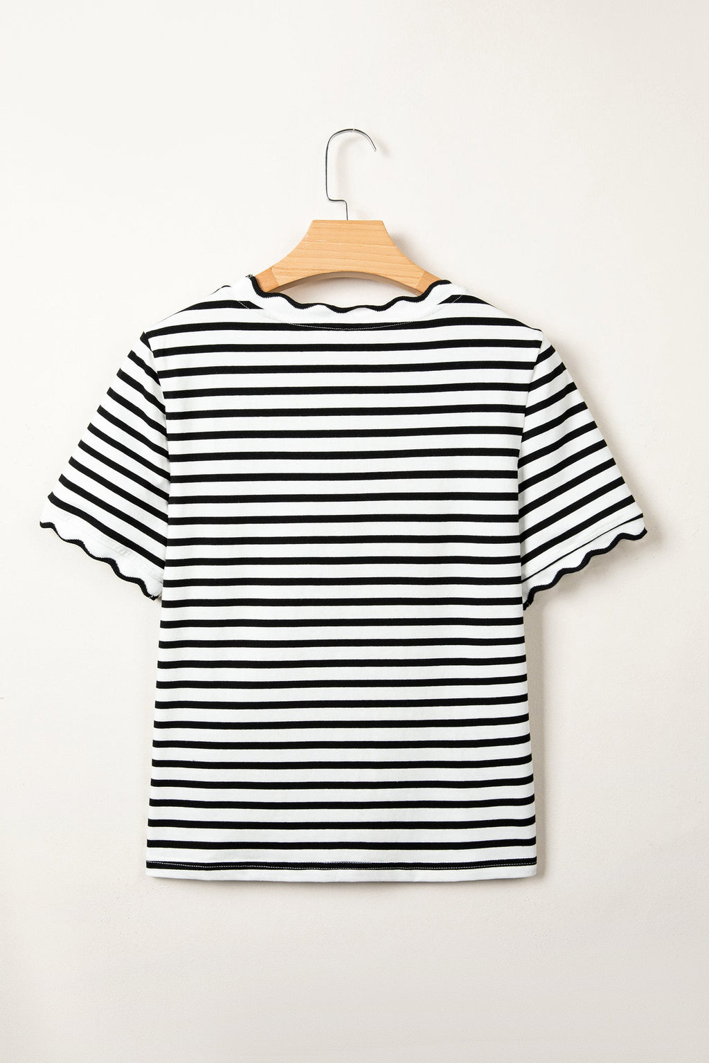 The Ella Stripe Scalloped T-Shirt