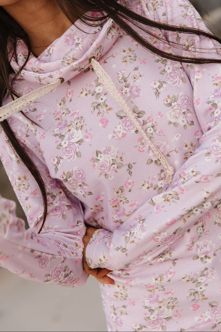 The Wren Lavender Rose Sweatshirt